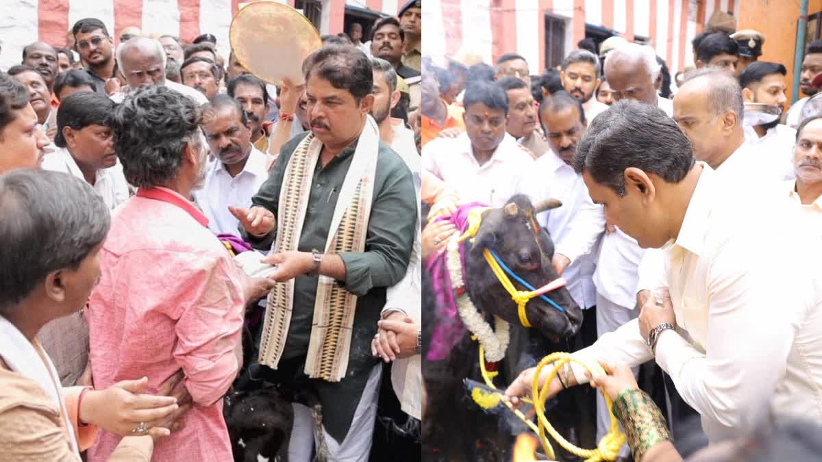 ಹಸು ಮಾಲೀಕನನ್ನು ಭೇಟಿ ಮಾಡಿದ ಬಿಜೆಪಿ ಮುಖಂಡರು