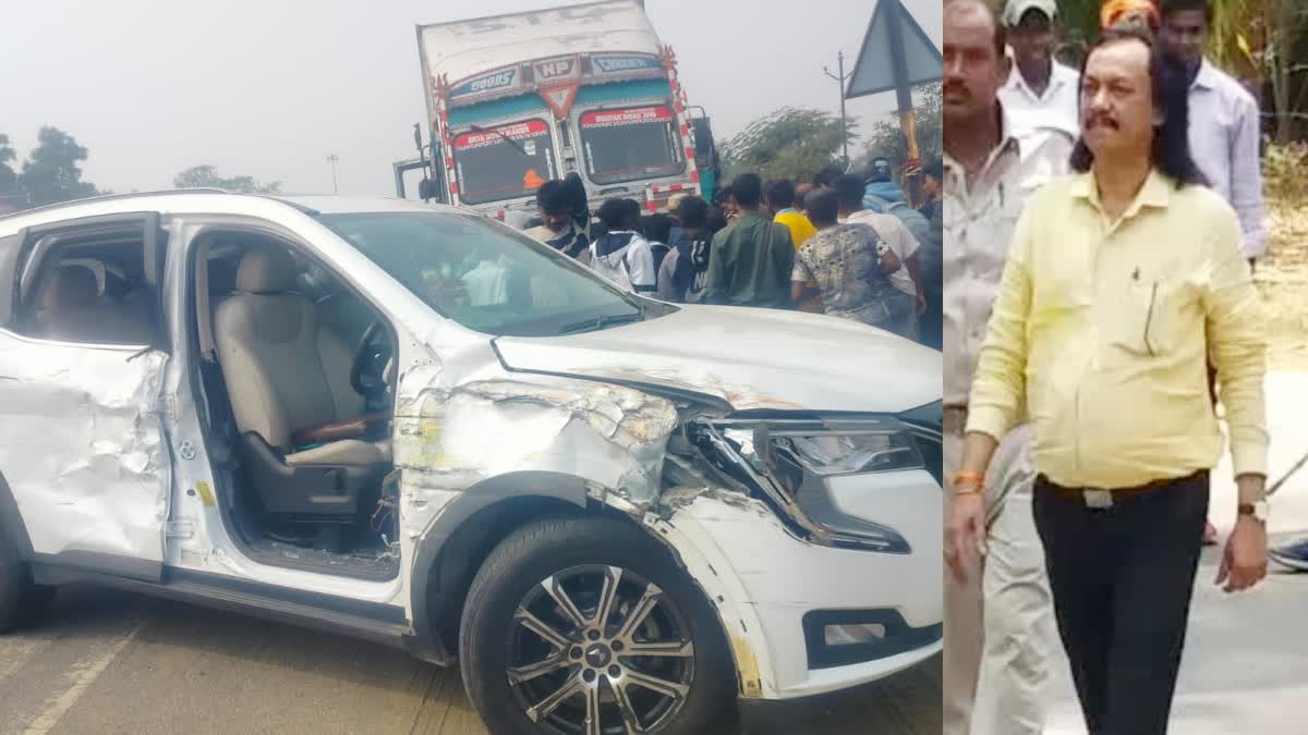 Former minister Raja Peter narrowly escaped in accident on Ranchi Bundu road