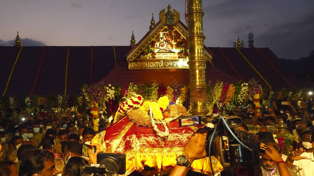 Pilgrims brave long queues to offer prayers at Lord Ayyappa's shrine on Makaravilakku, marking the end of the annual pilgrimage season.