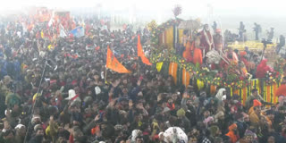 Akhadas take out procession to Sangam.