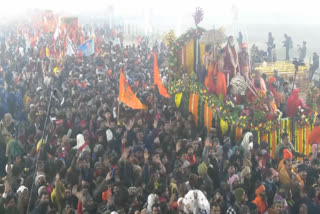 Akhadas take out procession to Sangam.