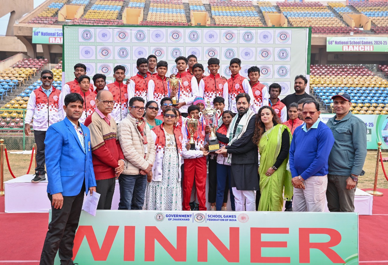 Jharkhand won medals in 68th National School Games Competition in Ranchi