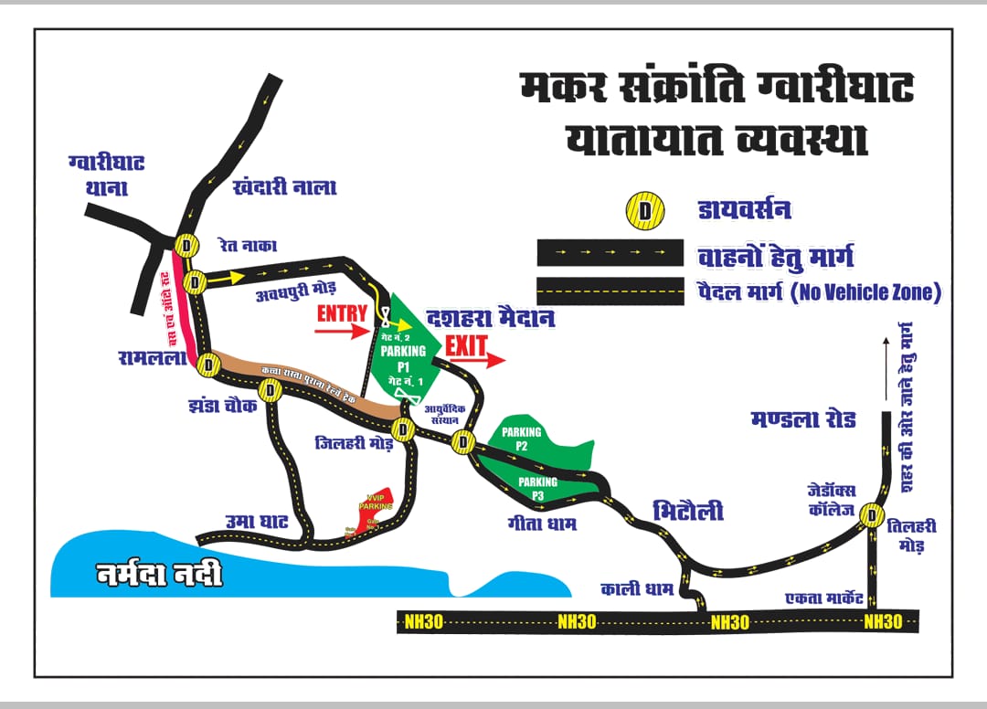 Jabalpur traffic plan for Gwarighat