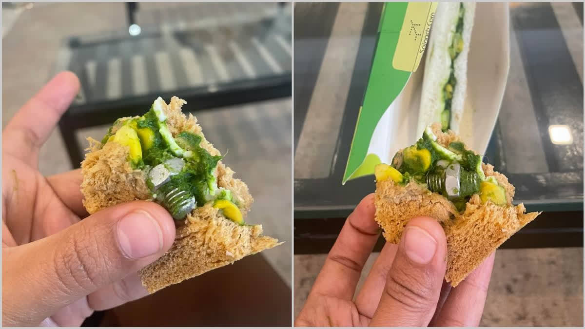 An IndiGo passenger claimed that he found a screw in the sandwich served to him onboard.