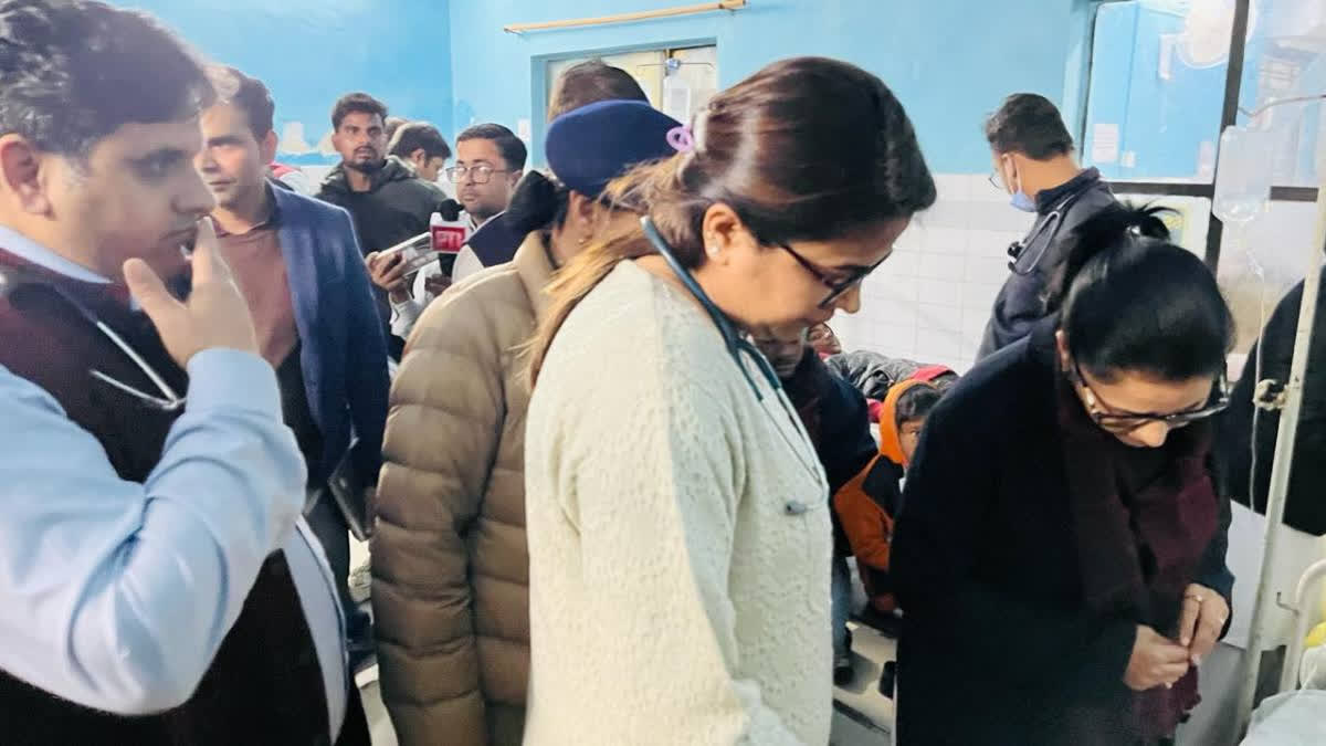 At least 70 people were hospitalised after eating food at a 'Tilak' ceremony which took place at Mahari Baukha of Ramgaon area on Tuesday. DM Monica Rani has initiated a probe into the incident with the Food Department collecting food samples from the village.