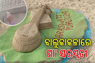 Sand Art Of Goddess Saraswati