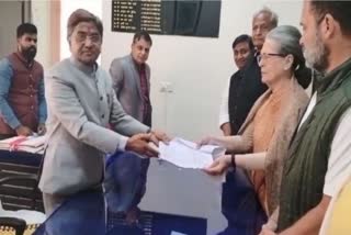 Sonia Gandhi filed her nomination for Rajya Sabha from Rajasthan