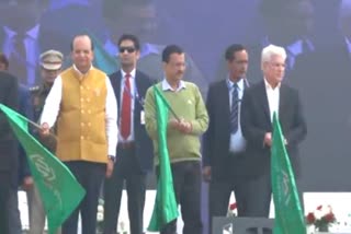 flagged off 350 new electric buses