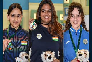 Devanshi Dhama struck gold and Lakshita silver as India register their fourth double podium in the women’s 10m air pistol junior event on day two at the 10m International Shooting Sport Federation (ISSF) World Cup in Granada in Spain.