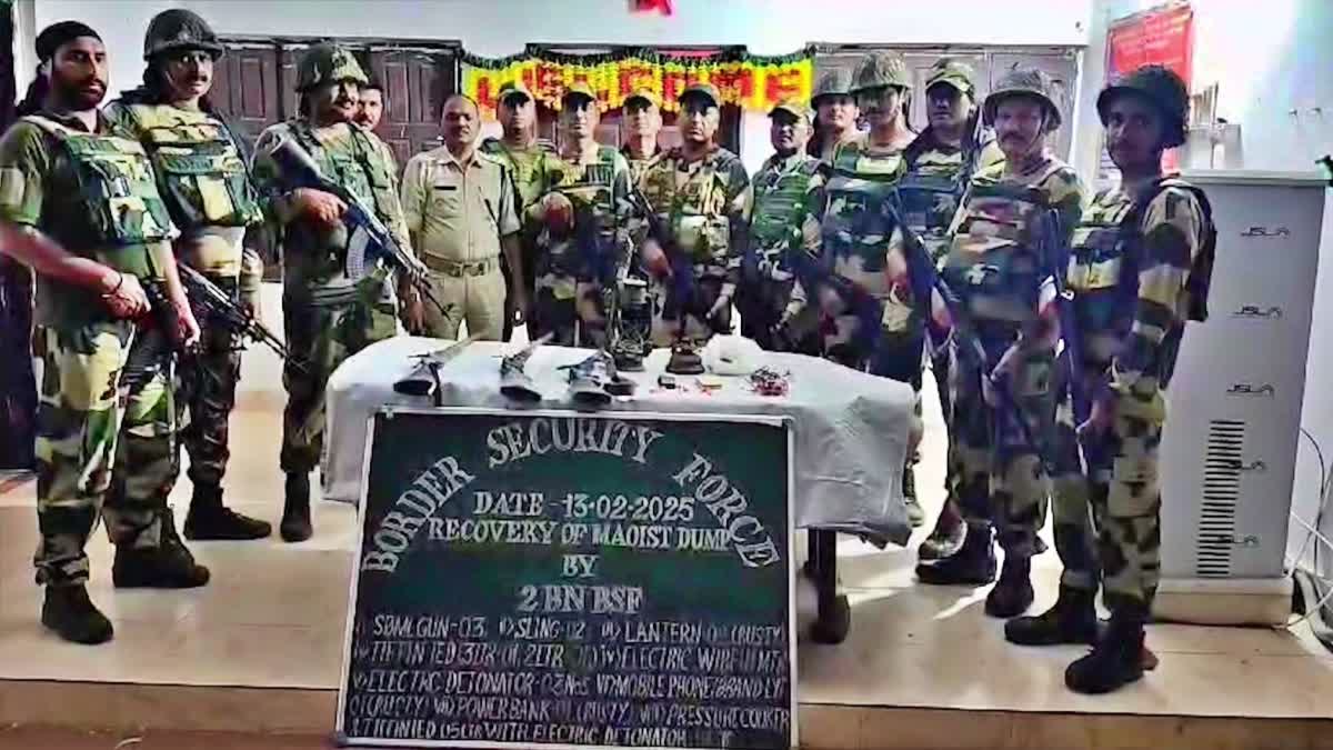 BSF Police Seize Dumps Set Up By Maoists at Four Places in AOB