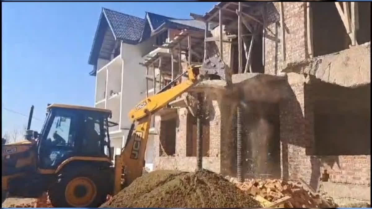 Demolition Drive Carried Out In Pahalgam In Jammu and Kashmir