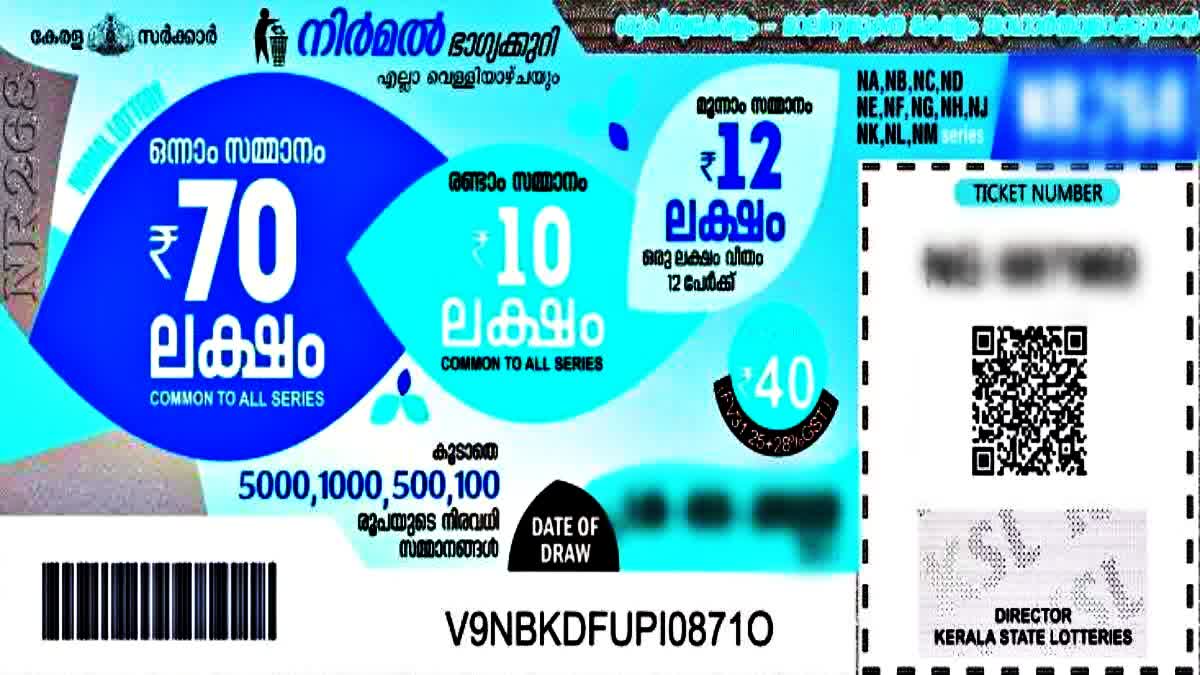 Nirmal Lottery  Lottery Result  Lucky draw kerala  kerala state lottery