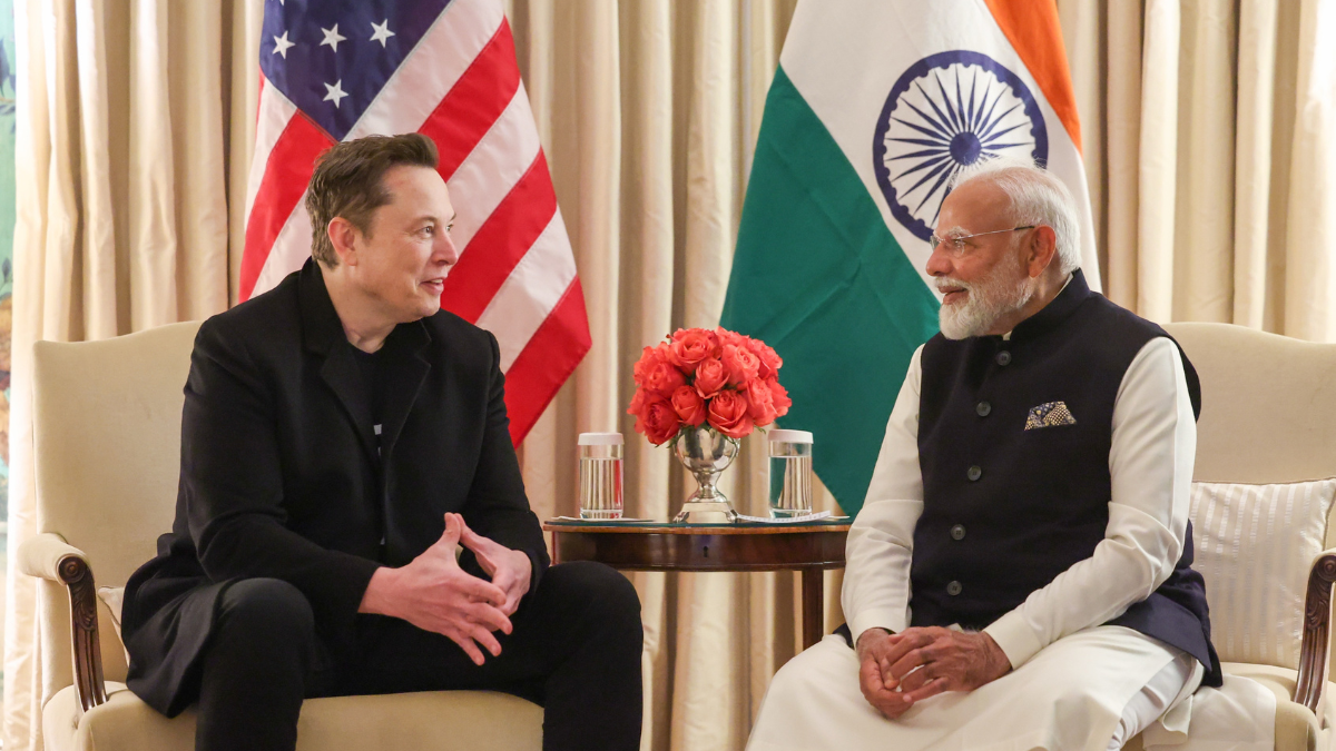 PM Modi with Elon musk family