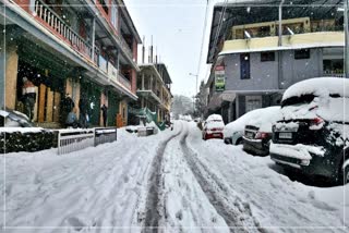 Tawang town in Arunachal Pradesh under thick blanket of snow