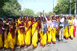 Gram Sathin march in Jaipur