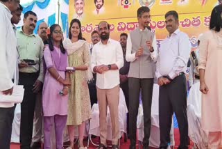 Minister Satyakumar Yadav Distributed Free Eye Glasses to Students