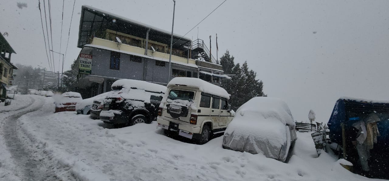 Tawang town under thick blanket of snow