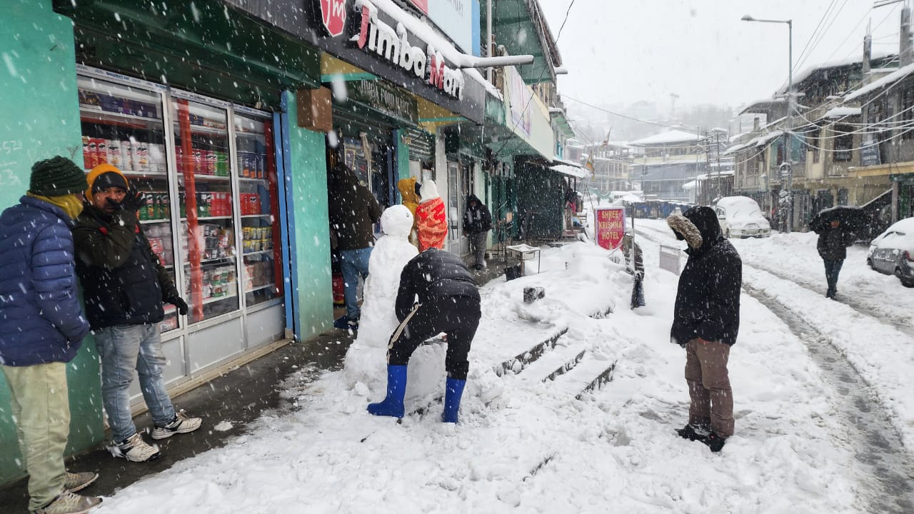 Tawang town under thick blanket of snow