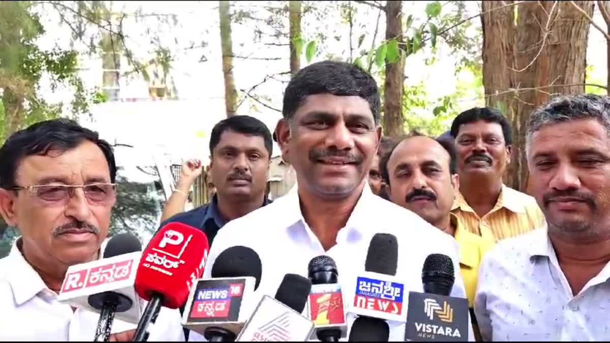 MP DK Suresh spoke to the media.