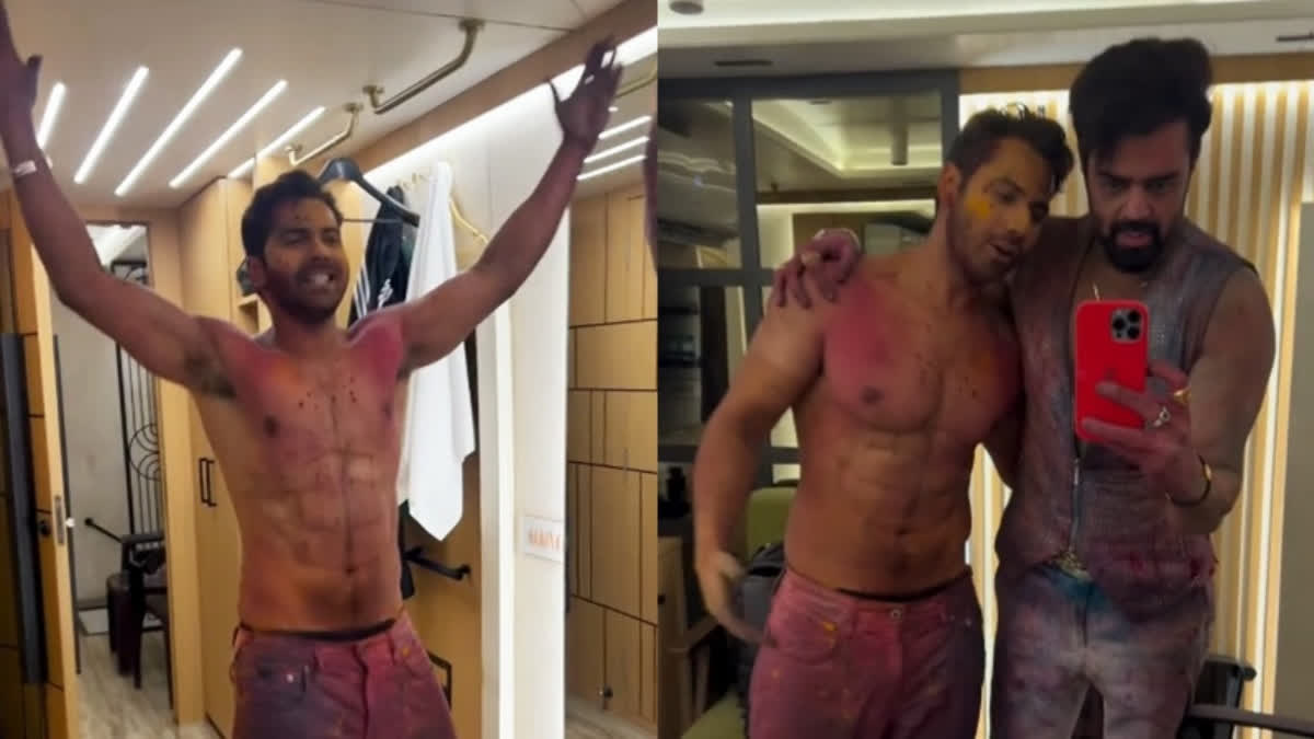 Varun Dhawan, Kriti Sanon Celebrate Holi 2025 on Sets; Mahesh Babu, Allu Arjun Wish Fans
