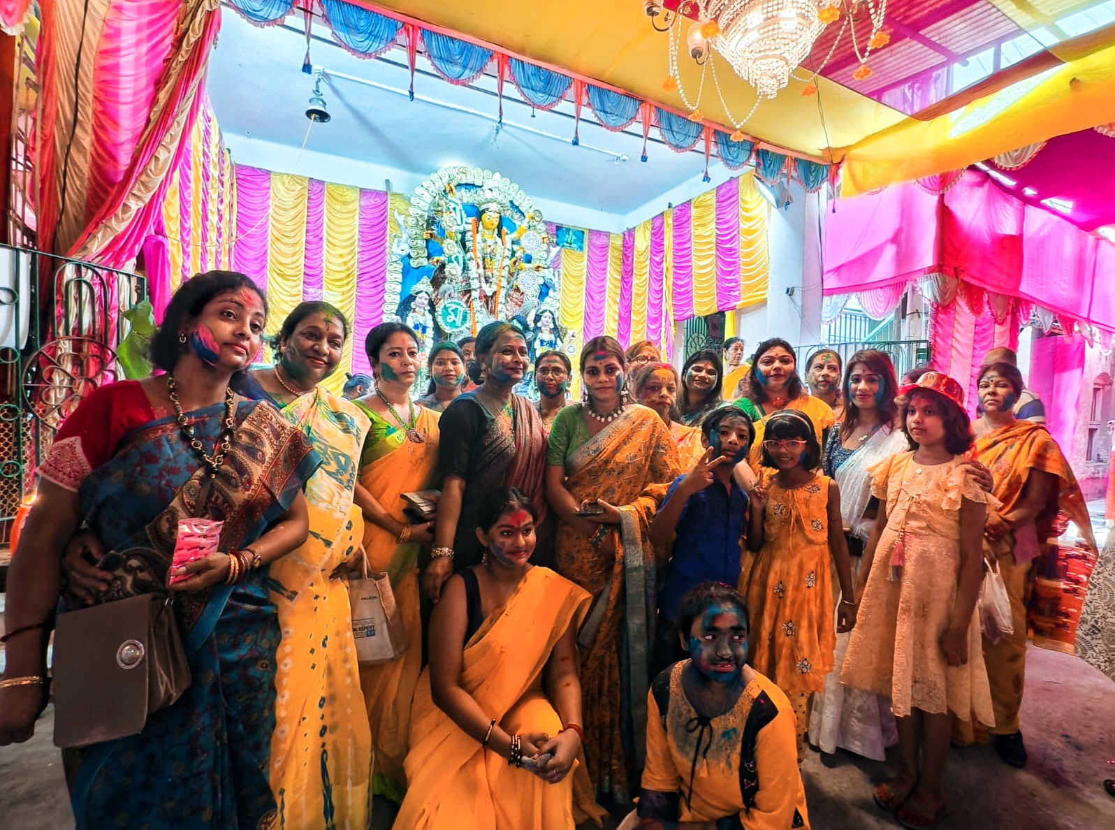 Dol utsav with Durga puja