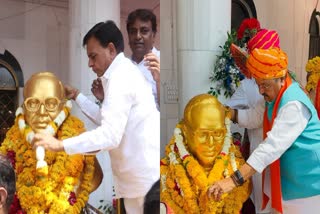 Deputy Chief Minister Jagdish Deora and Minister Kailash Vijayvargiya reached Mhow on the birth anniversary of Baba Saheb