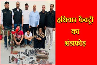 Faridabad police busted illegal arms factory in Meerut of UP