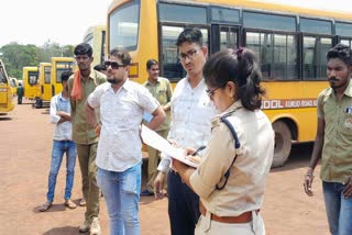 SCHOOL BUSES INVESTIGATION IN DURG