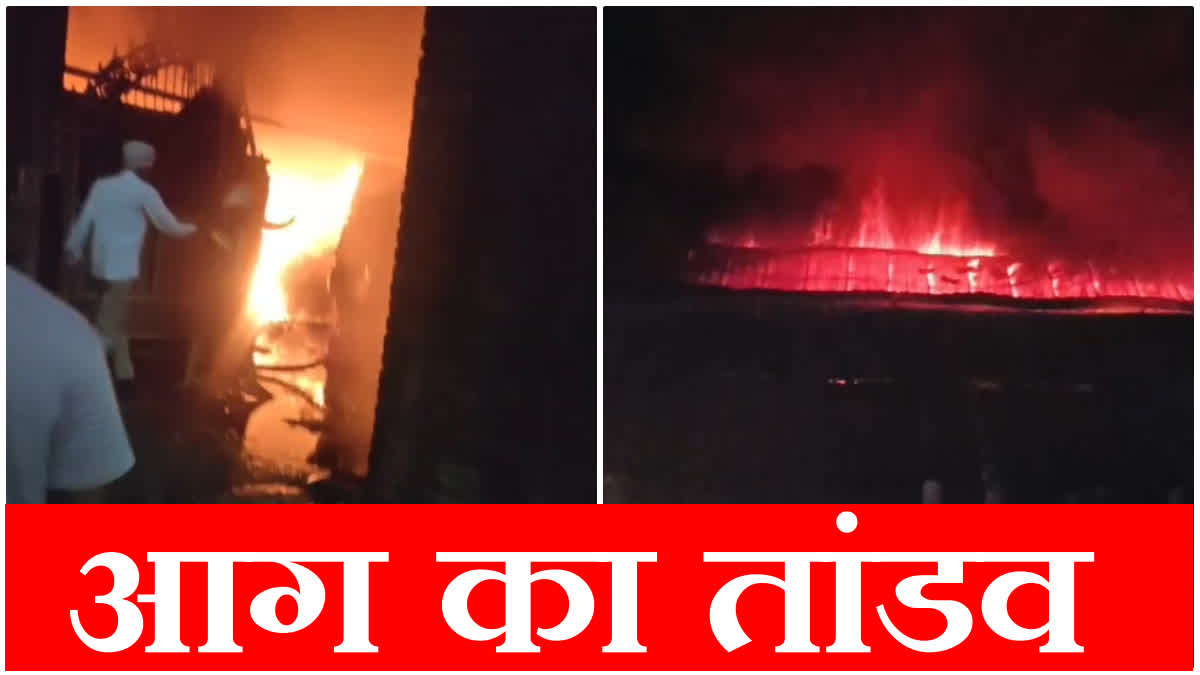 Huge fire broke out in a warehouse in Navada Manesar Gurugram