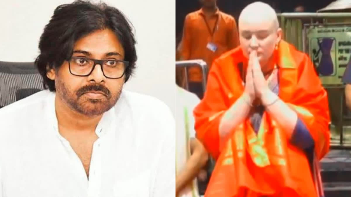 Pawan Kalyan wife anna lezhneva donated her hair at tirumala