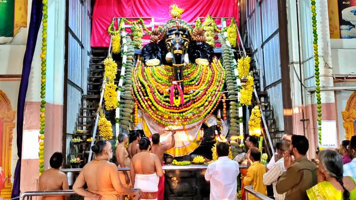தமிழ்ப் புத்தாண்டை முன்னிட்டு முந்தி விநாயகருக்கு சிறப்பு அலங்காரம்