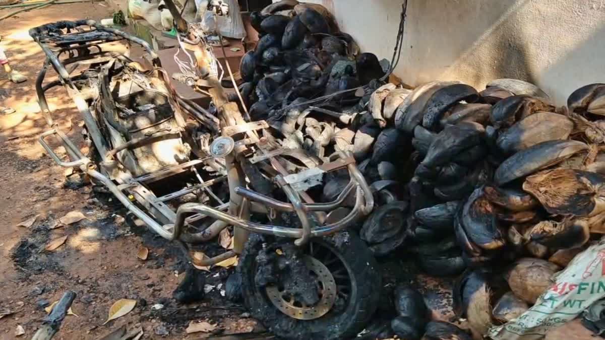 MALAPPURAM ELECTRIC SCOOTER FIRE  ELECTRIC SCOOTER EXPLODES CHARGING  ELECTRIC SCOOTER BLAST CHARGING  ELECTRIC SCOOTER EXPLODES