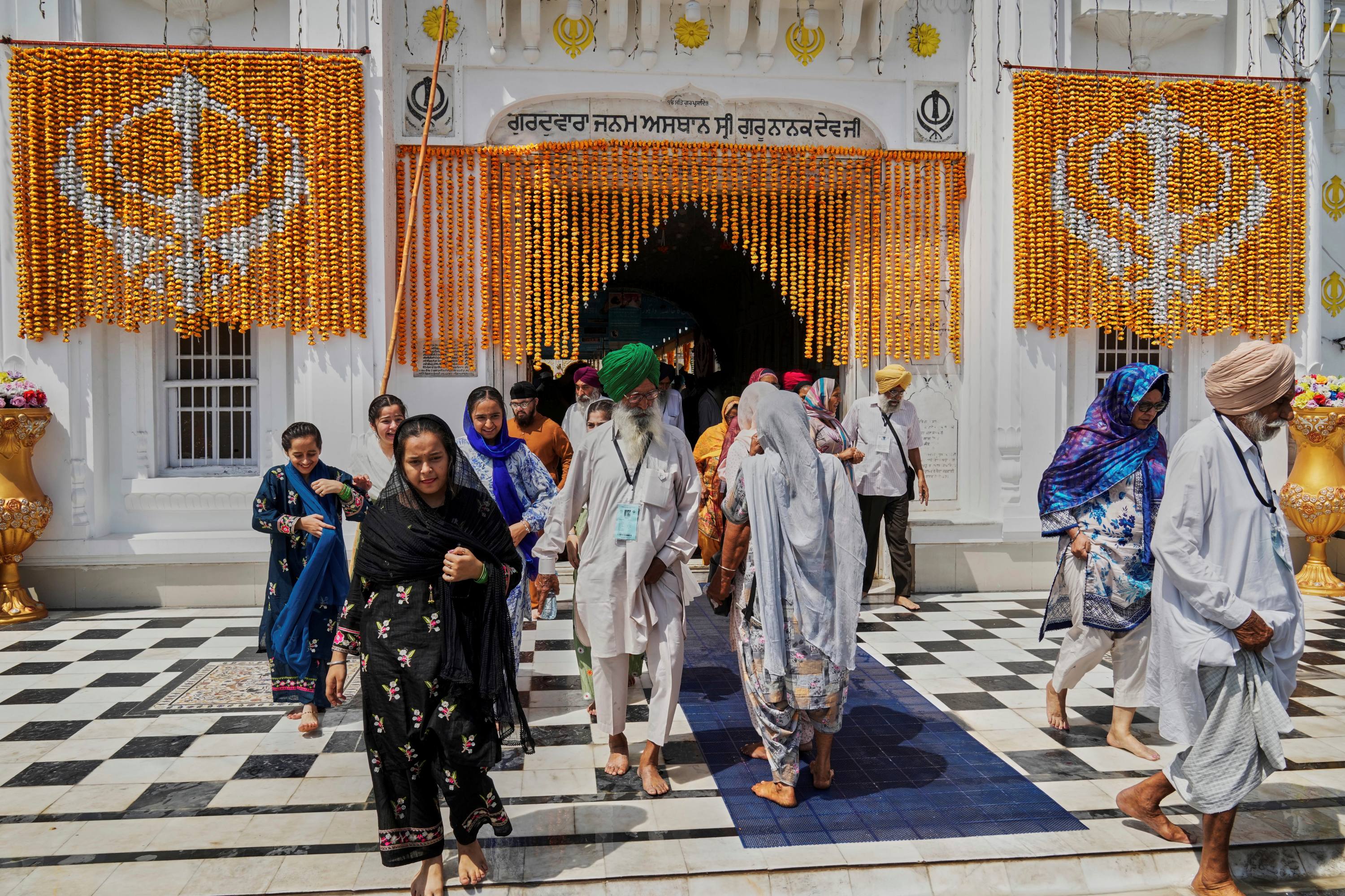 Sikh pilgrims visited the shrine of Gurdwara Janam Asthan in Nankana Sahib, some 75 kilometres west of Lahore, on the occasion of Vaisakhi.