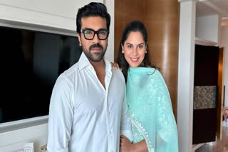 Actor Ram Charan with his wife Upasana Konidela