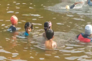 SWIMMING TRAINING  TRAINING DURING SUMMER VACATION  CHILDREN IN PANDIKANDAM  നീന്തൽ പരിശീലനം