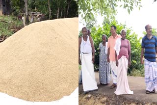 PROTEST AGAINST AUTHORITIES  PADDY STORAGE KOTTAYAM  FARMERS ON PROTEST  നെല്ല് സംഭരണം