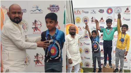 Mayank Shinde won bronze medal in archery competition at national level
