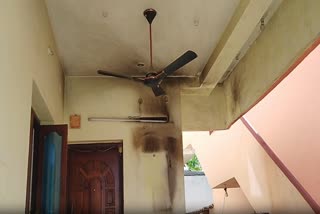 வீட்டில் கரும்புகை படிந்துள்ளது