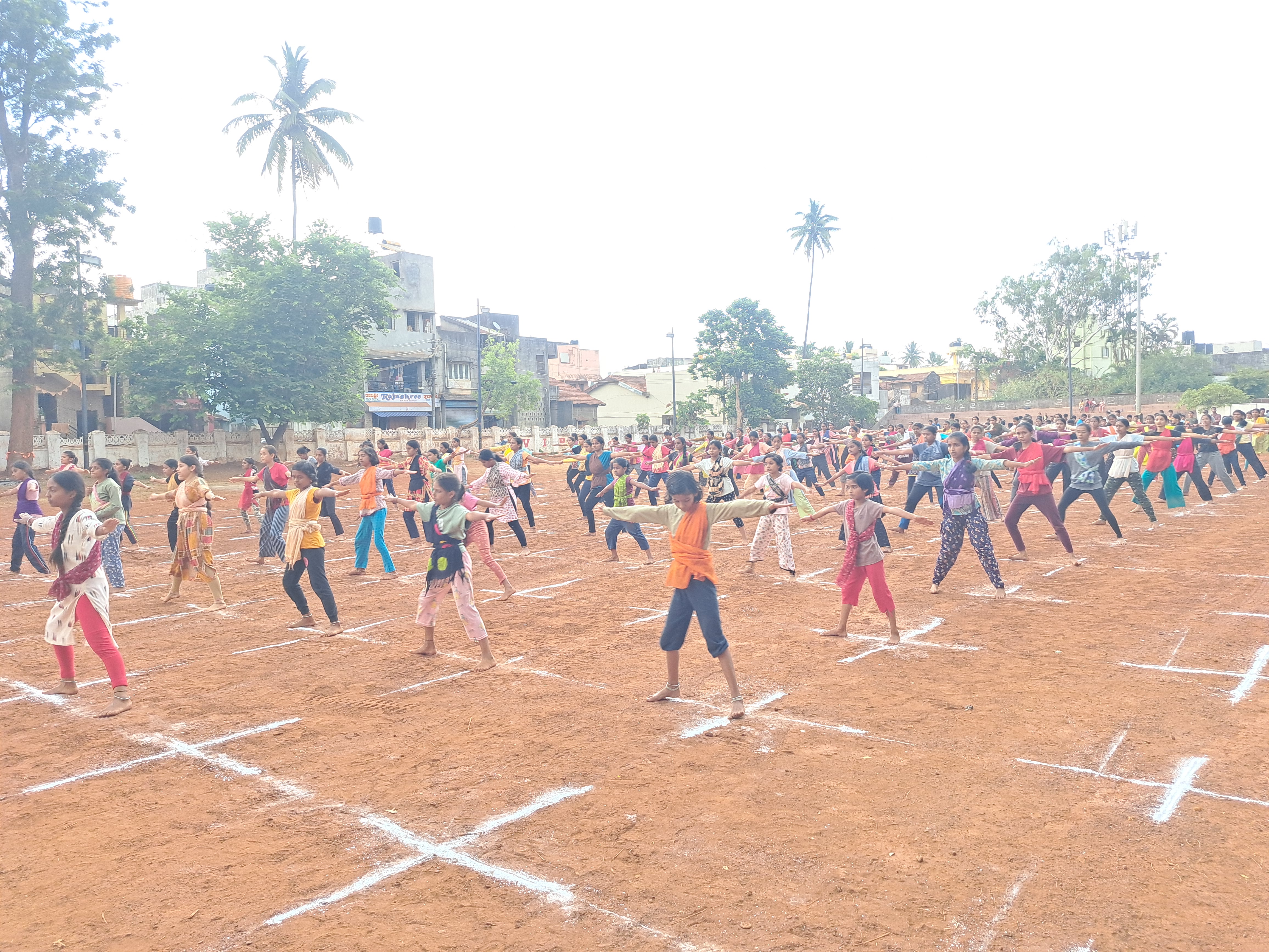 Ancient martial arts training camp in Belgaum: Children demonstrate martial arts skills with gusto