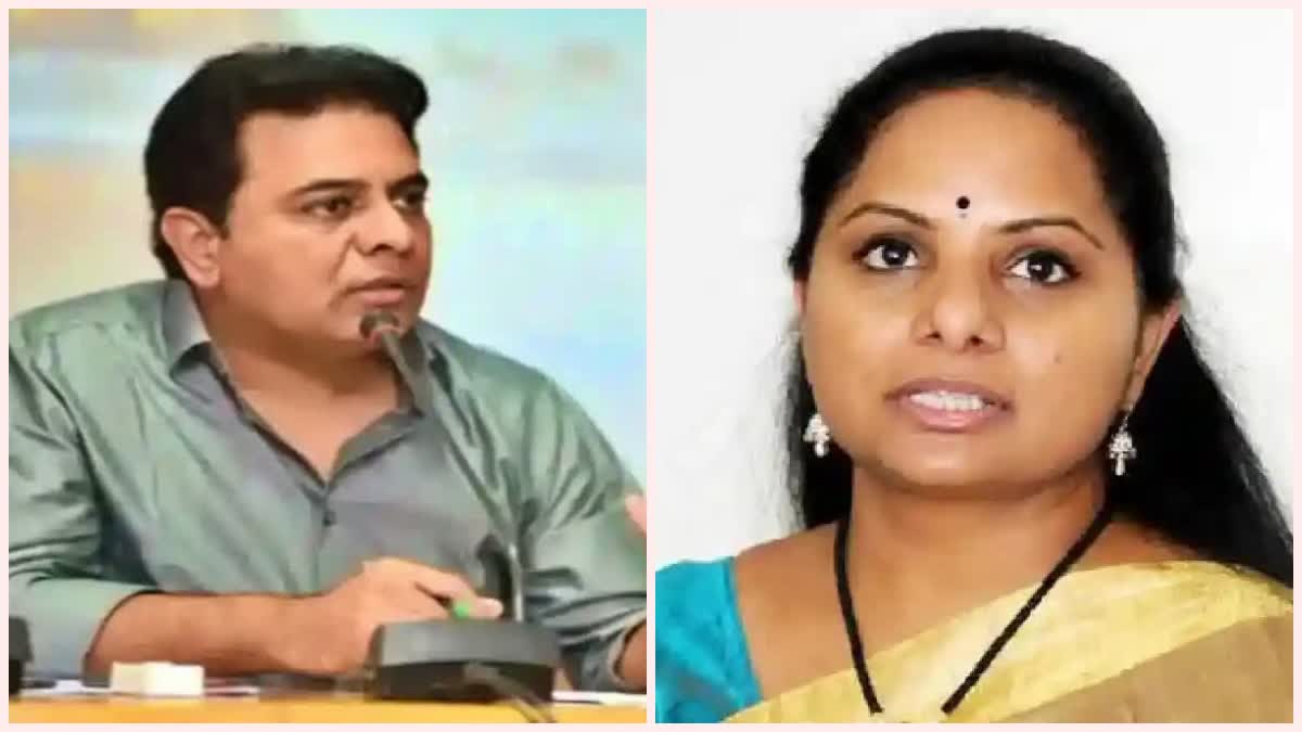 KTR Meets Kavitha in Tihar Jail