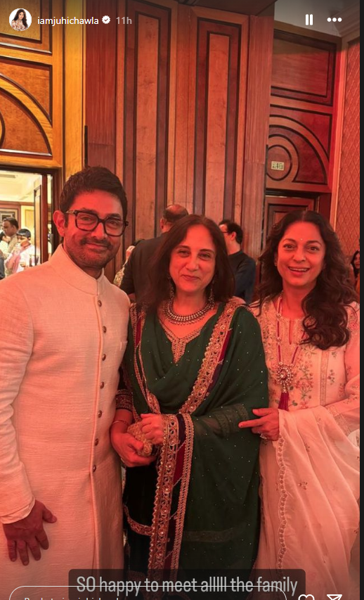 Juhi Chawla shares Aamir khan Mother 90th Birthday Photos in Social media