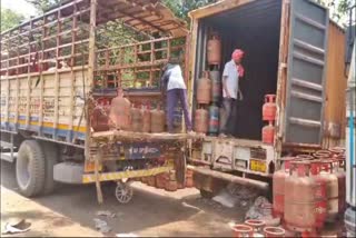 Container converted into LPG gas warehouse