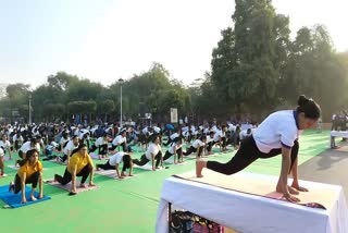 students on Yoga Day