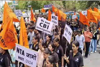 ABVP demonstrated for neet ug