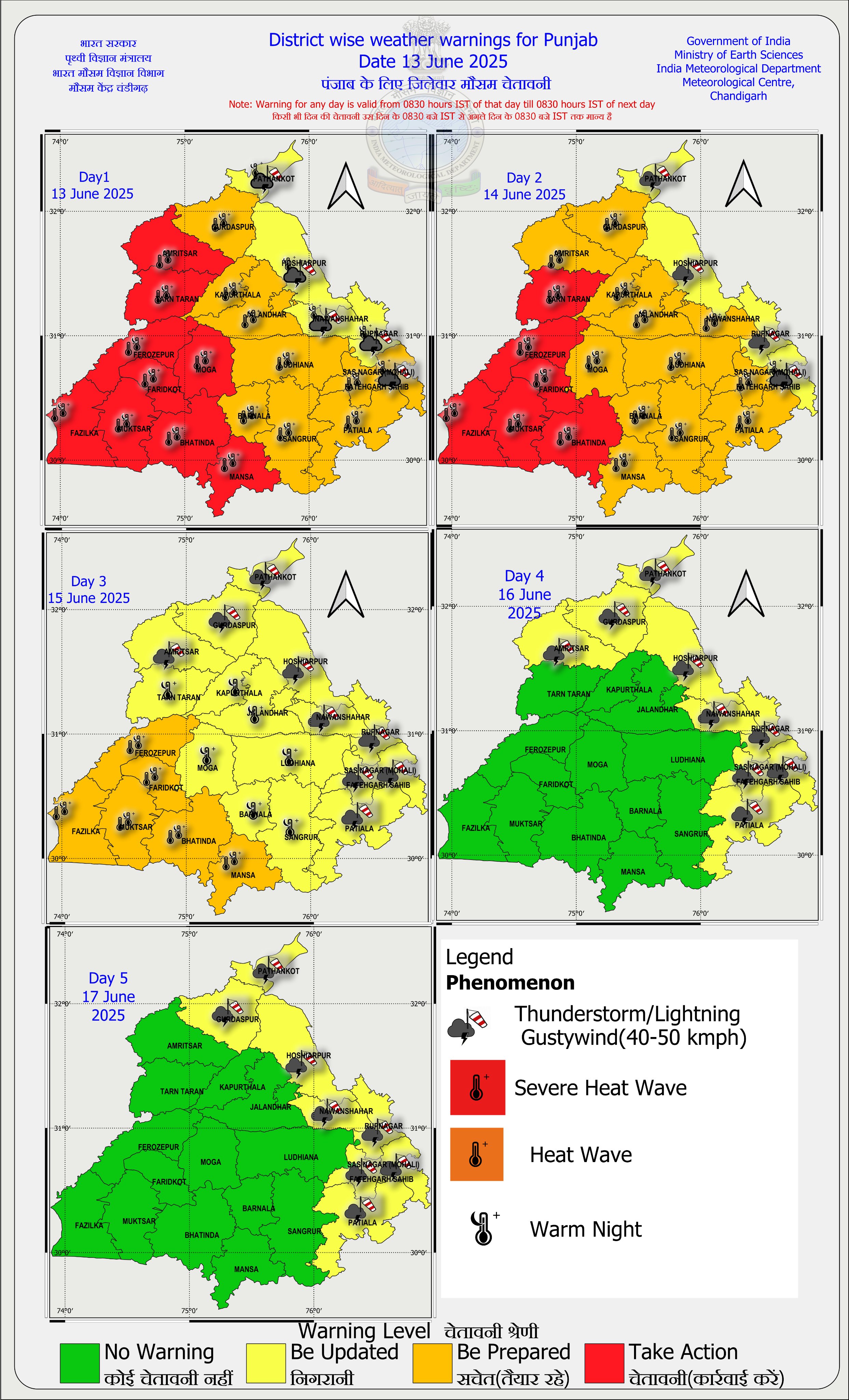 punjab mosam
