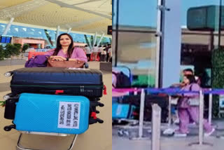 Kalpanaben from Vadodara was going to London to meet her son.