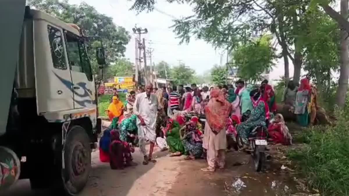 sonipat villagers protest