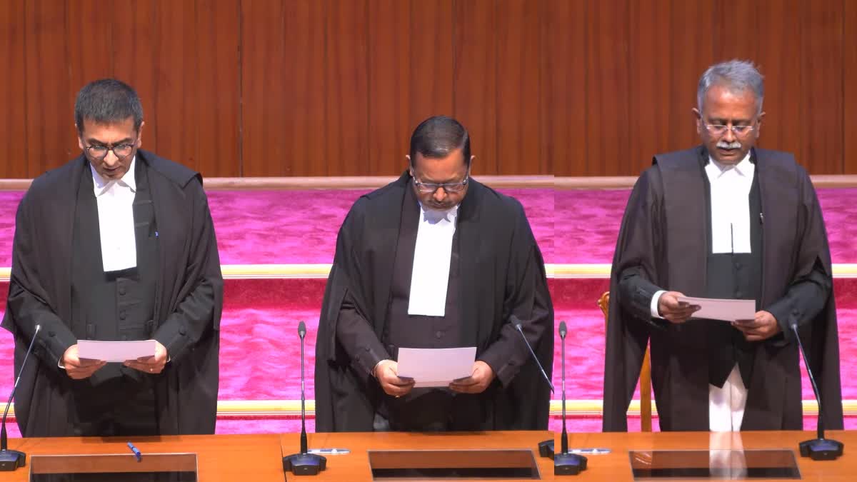 The Chief Justice of India D Y Chandrachud Friday administered oath to Justice Ujjal Bhuyan and Justice S Venkatanarayana Bhatti as judges to the apex court. On July 12, the Centre had appointed justices Bhuyan and Bhatti as judges to the apex court.