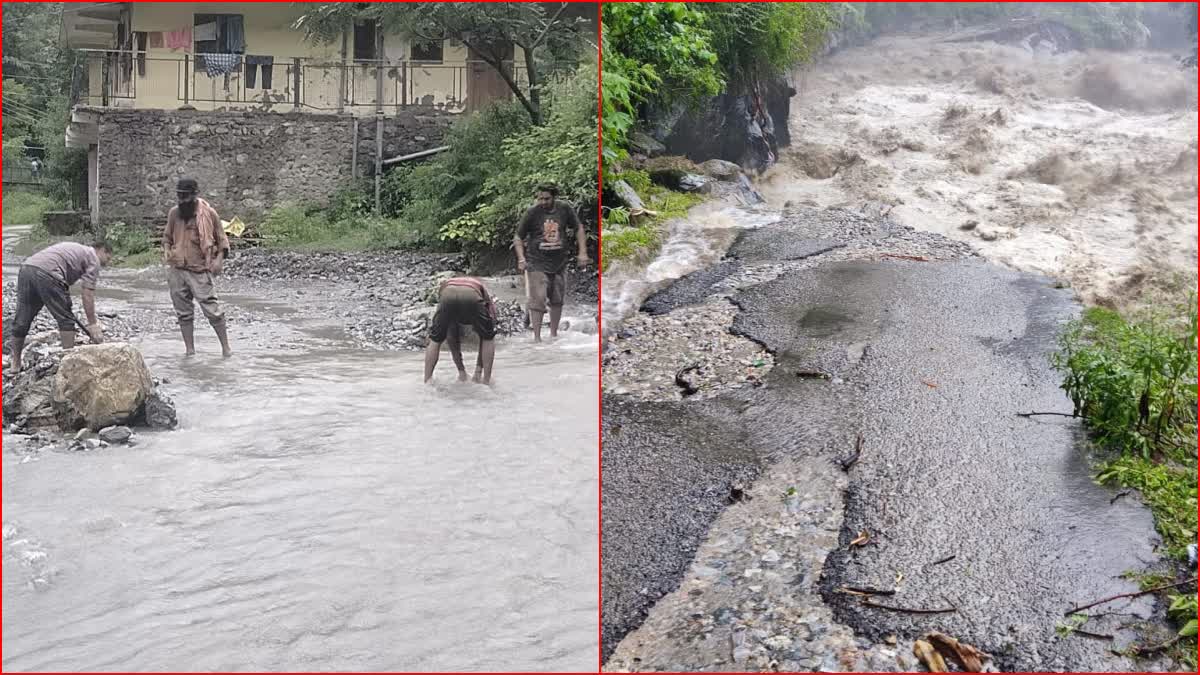 Destruction due to Heavy Rain in Himachal Pradesh.