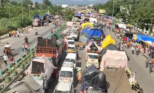 Heavy traffic in Haridwar